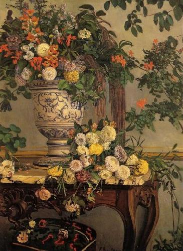 Frederic Bazille Flowers oil painting image